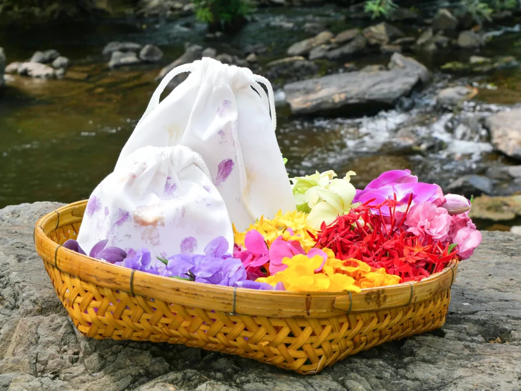 eco print workshop natural dye raithipochakiri farmstay pa la u hua hin